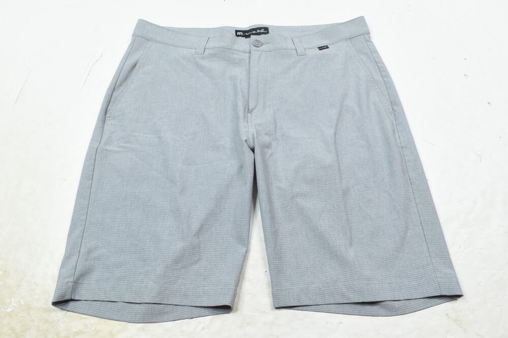 Travis Mathew Golf Shorts Mens 36 Gray Classic Fit 10" Stretch Performance